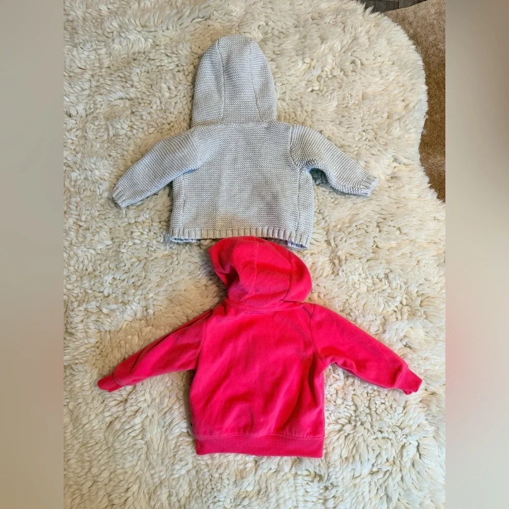 Carter's Pink and Gray Animal Hoodies